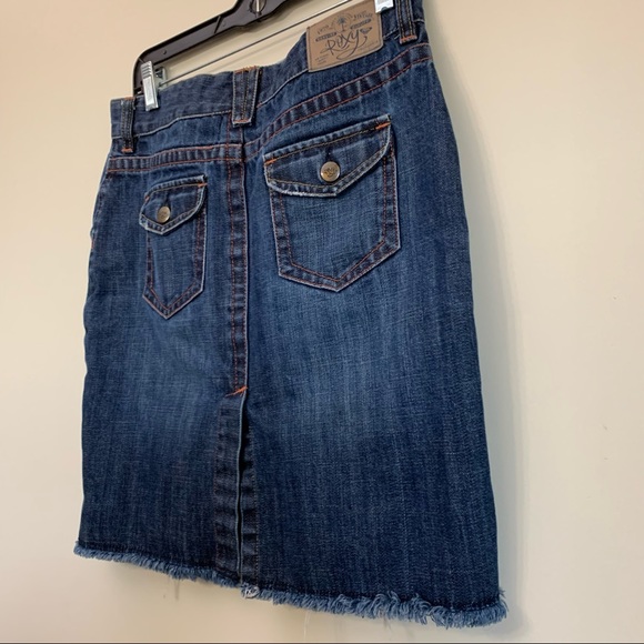 90’s Y2K Vintage Roxy blue denim skirt, size 28 Med 100% cotton aged with love - Picture 3 of 11
